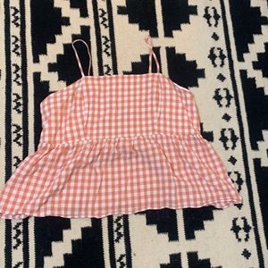 WILD FABLE coral gingham top size xxl